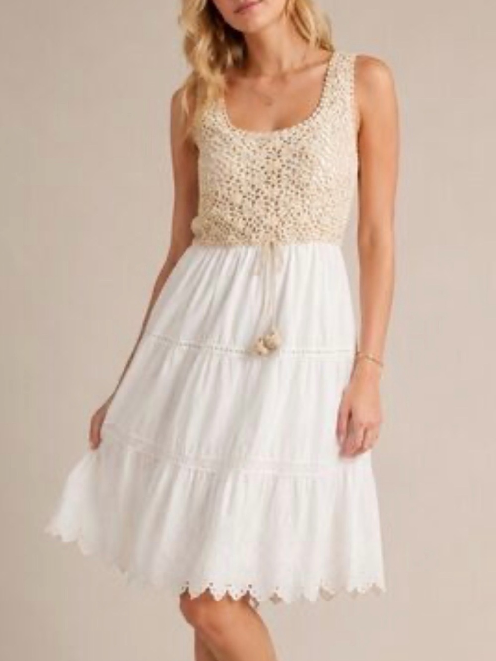 Anthropologie crochet bodice dress